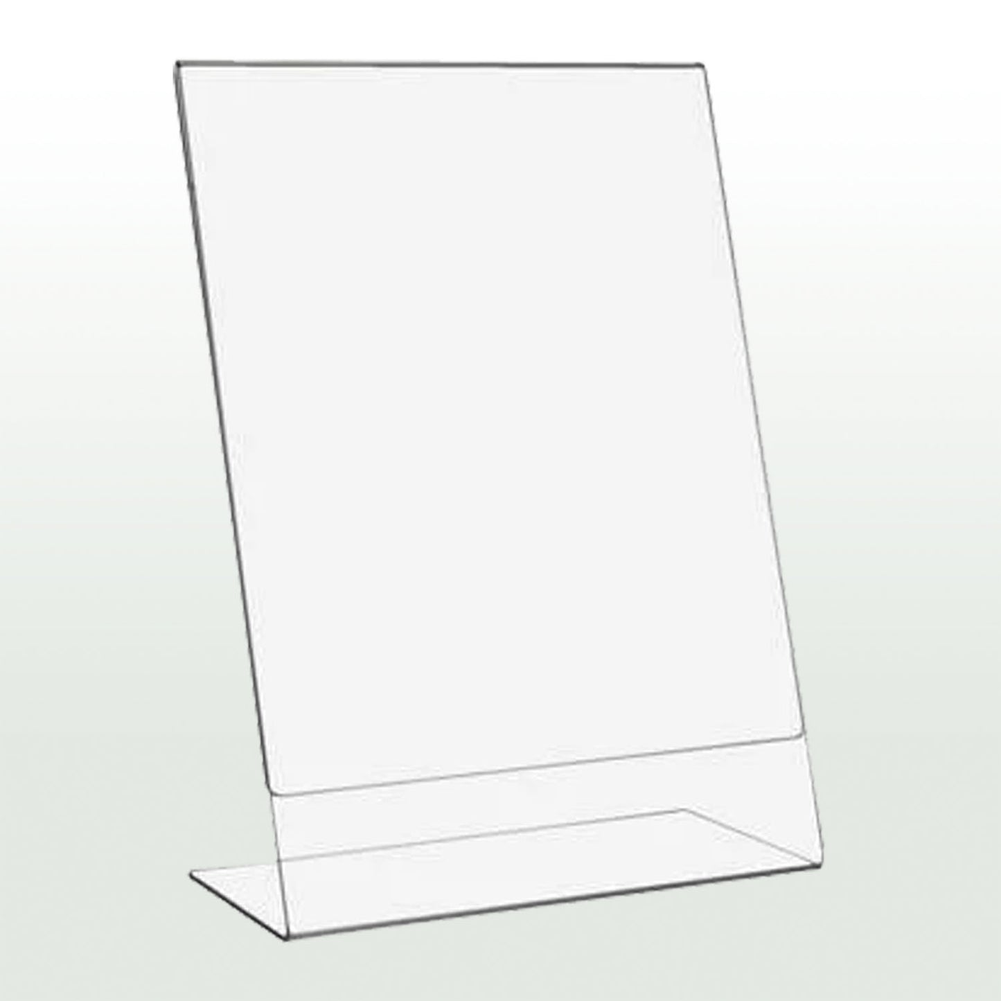 L-Ständer im Hochformat aus Acrylglas