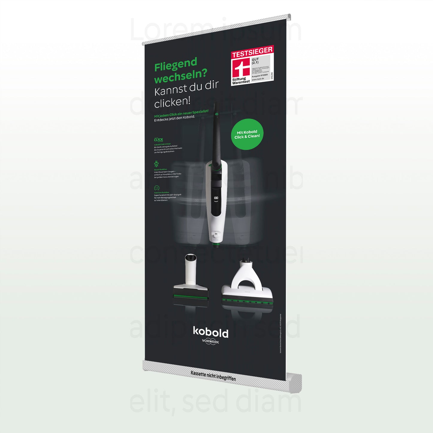 Austauschdruck RollUp fliegend wechseln