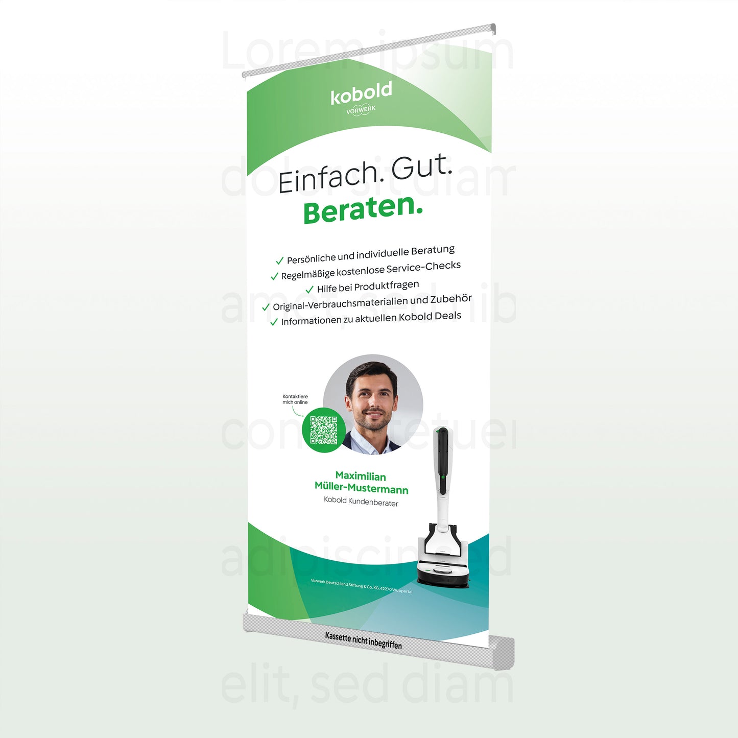 Austauschdruck RollUp Einfach.Gut.Beraten 85x200cm