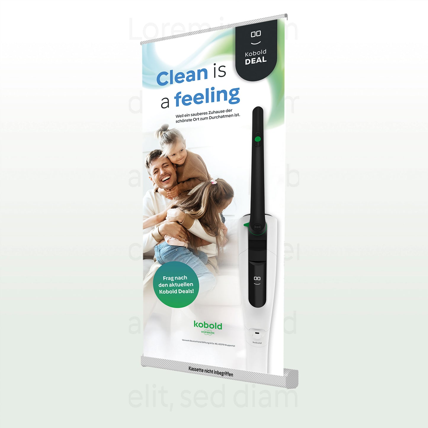 Austauschdruck RollUp Clean is a feeling 85x200cm