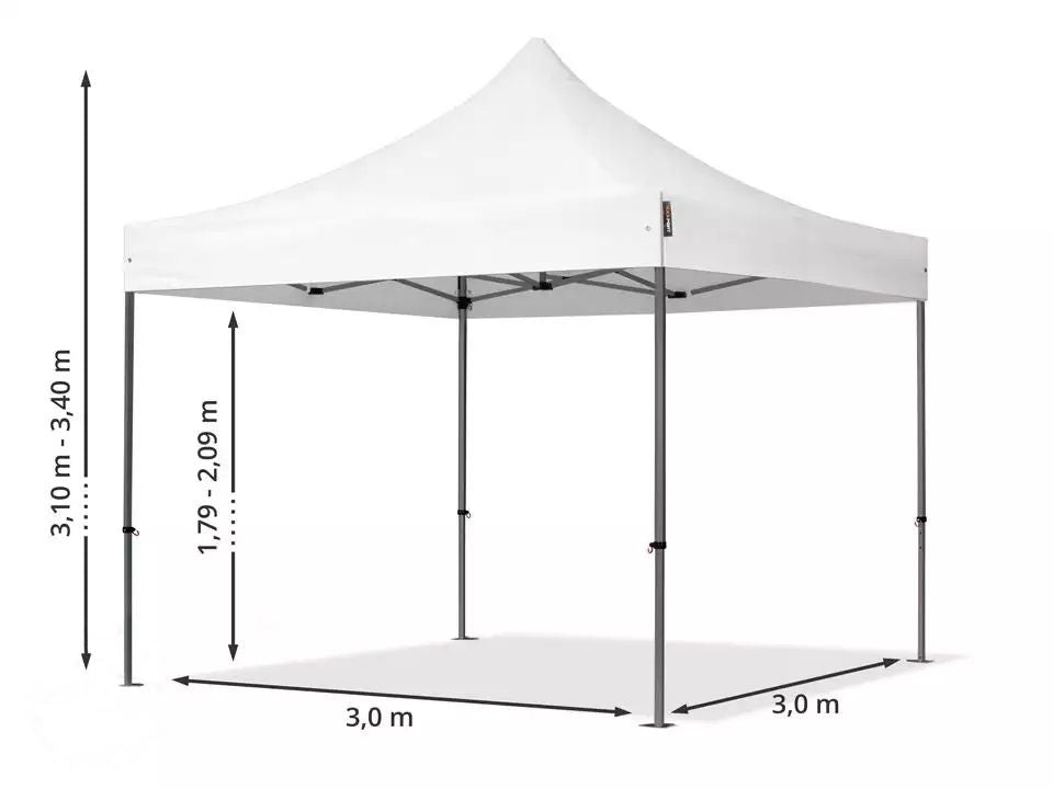 Pavillon Business 3x3m mit 4 Seitenwänden