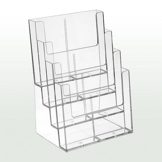 DIN A4 Prospektständer 4-Fächer
