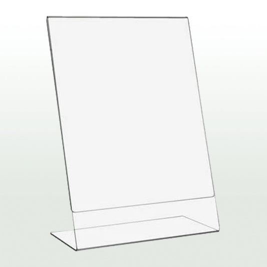 L-Ständer im Hochformat aus Acrylglas