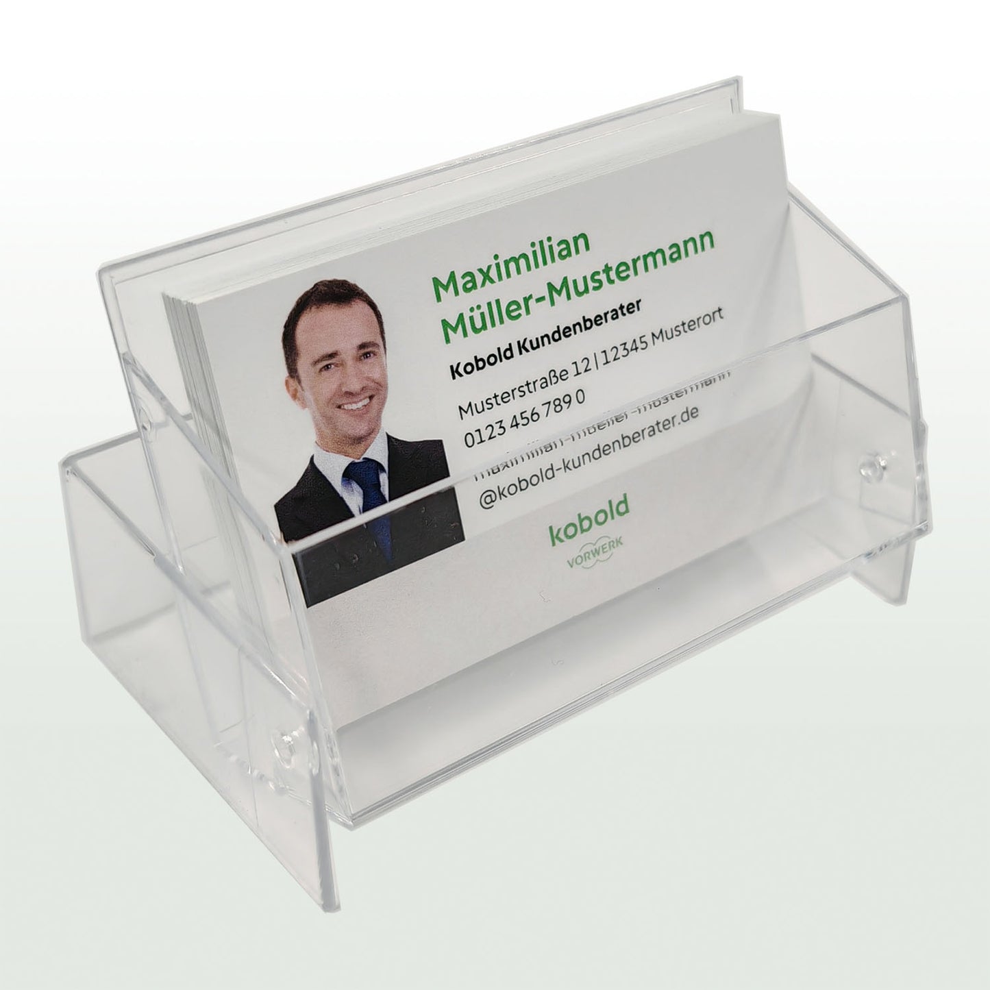 Visitenkartenbox aufstellbar