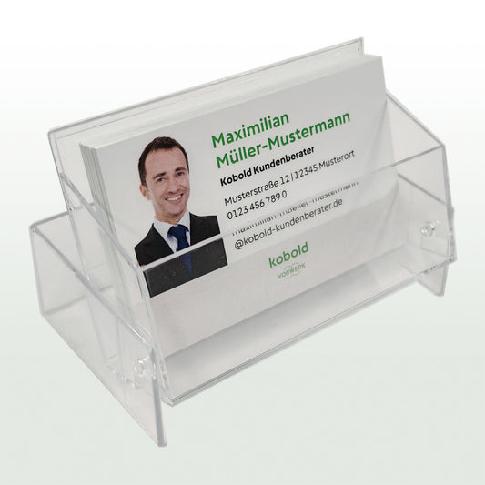 Visitenkartenbox aufstellbar