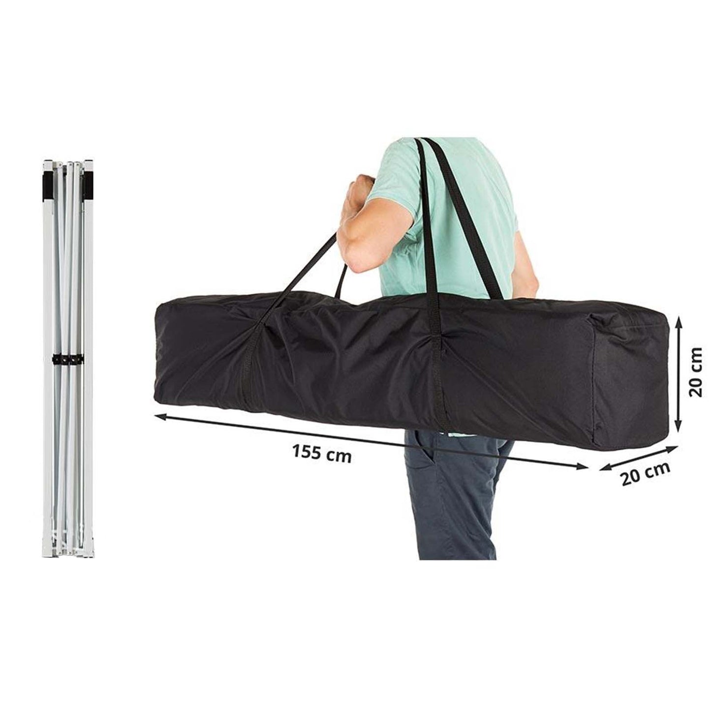 Pavillon Budget 3x3m mit 4 Seitenwänden