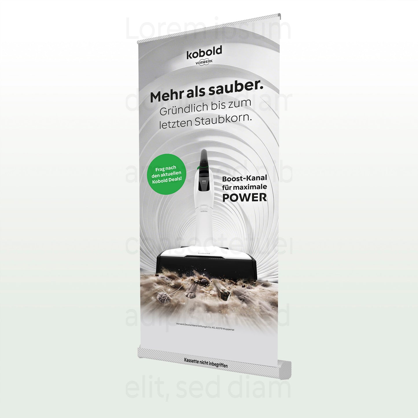 Austauschdruck RollUp Mehr als sauber 85x200cm