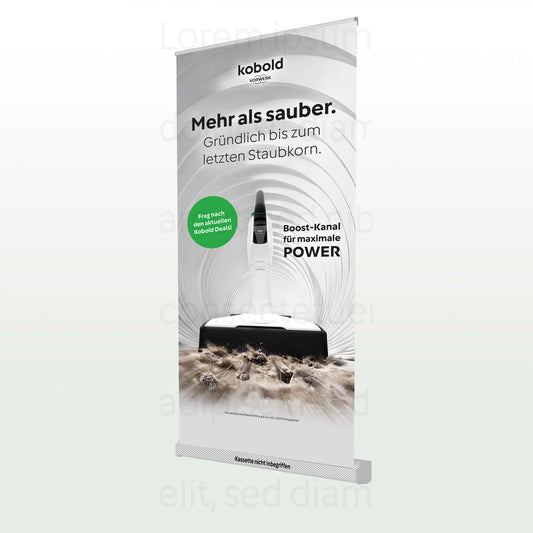 Austauschdruck RollUp Mehr als sauber 85x200cm