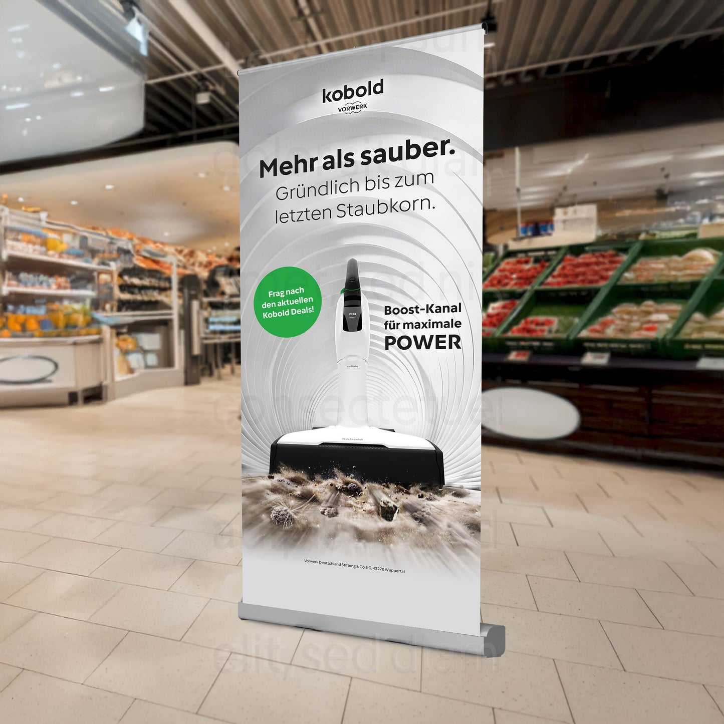 RollUp Mehr als sauber 85x200cm
