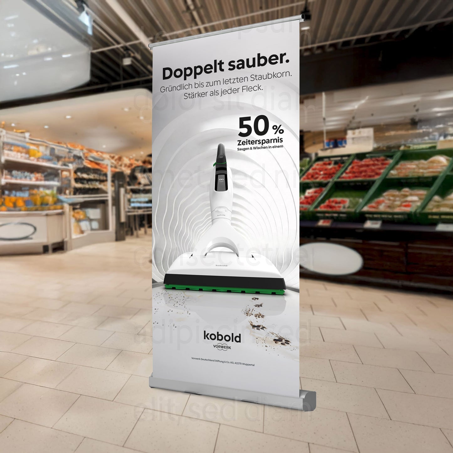 RollUp Doppelt sauber 85x200cm