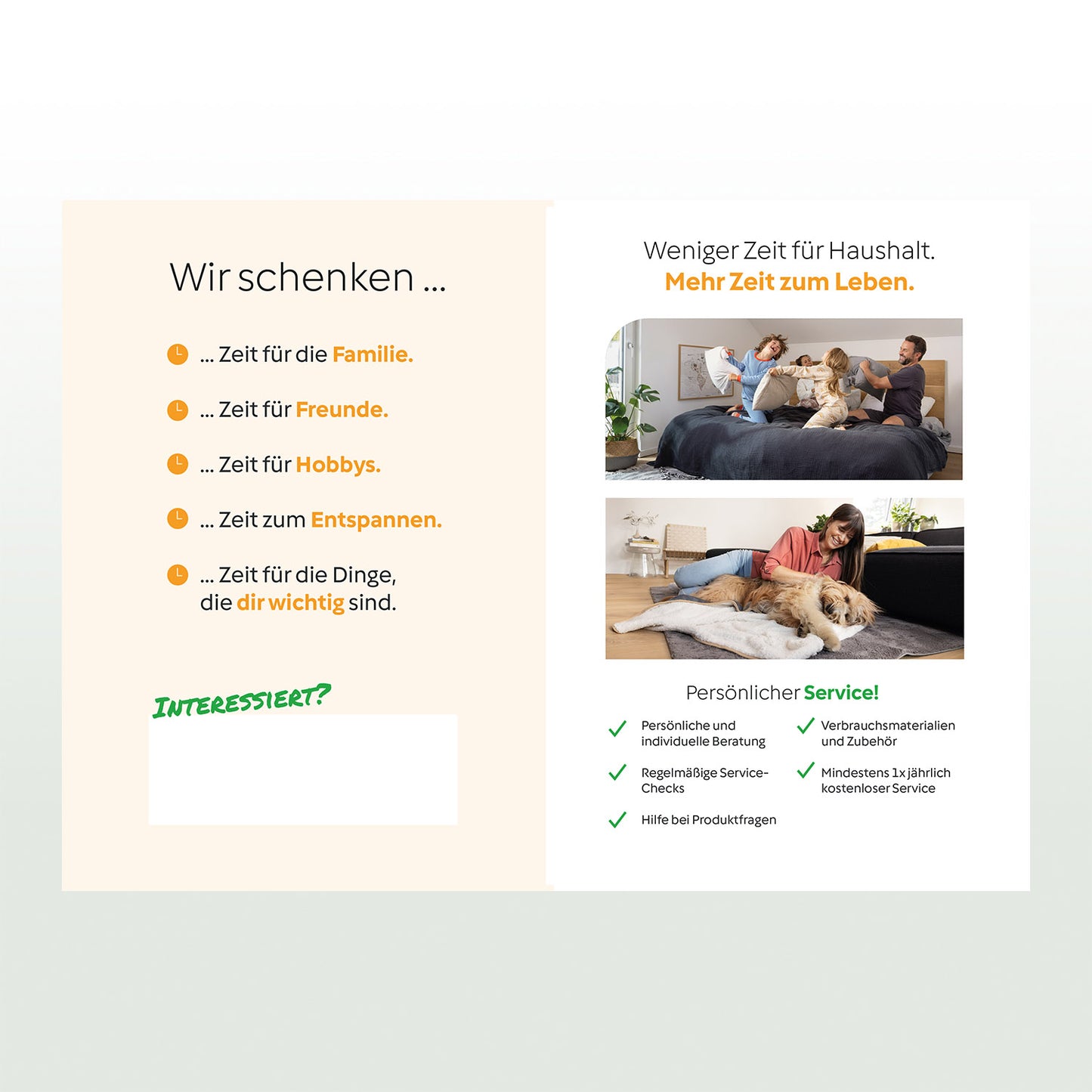 BM Faltblatt 4-seitig - Zeit schenken