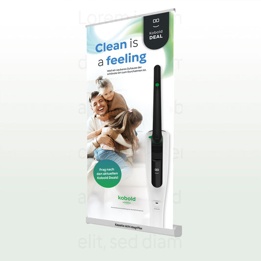 Austauschdruck RollUp Clean is a feeling  85x200cm