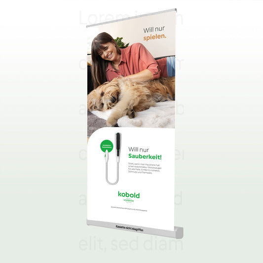 Austauschdruck RollUp Haustiere 85x200cm