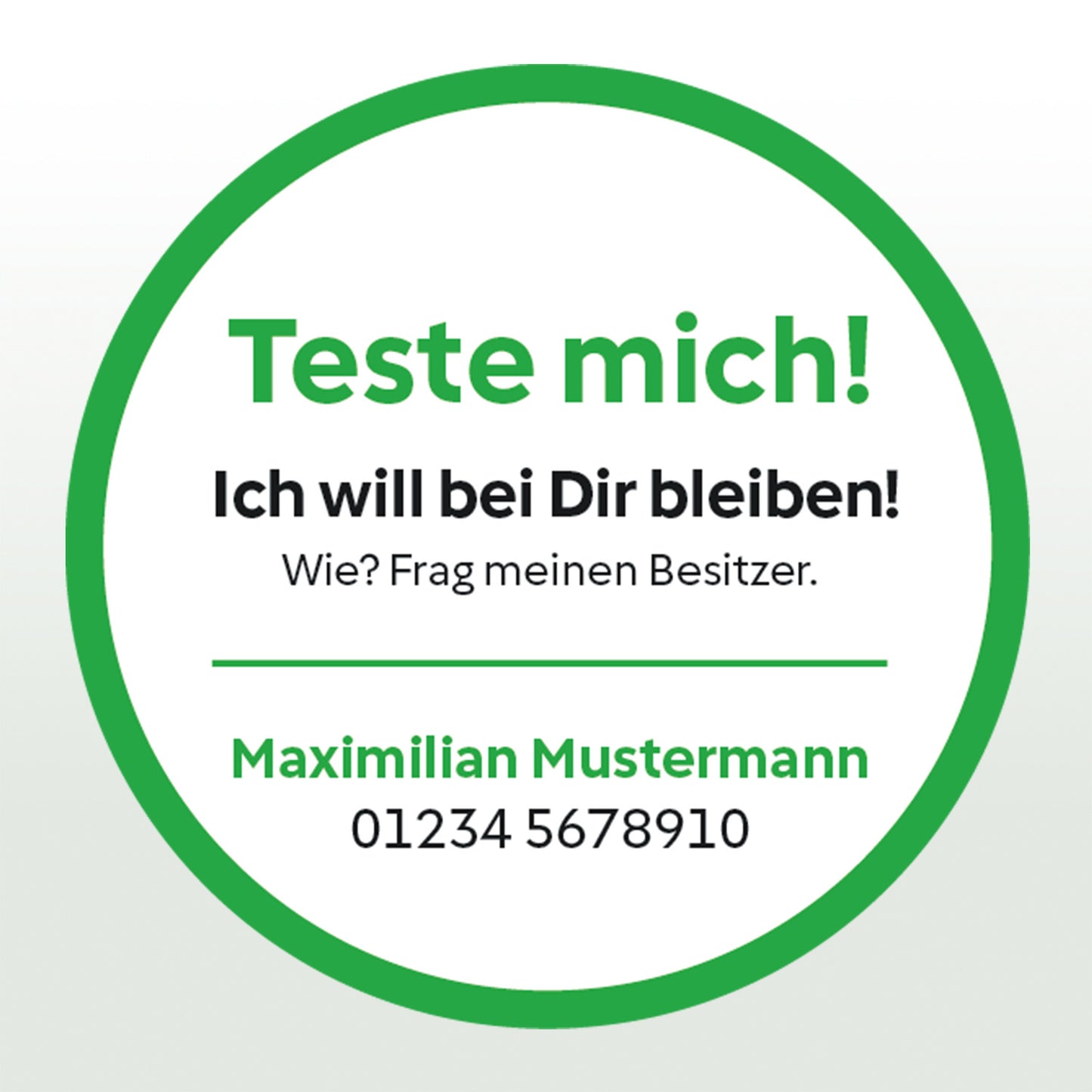 Aufkleber - Teste mich