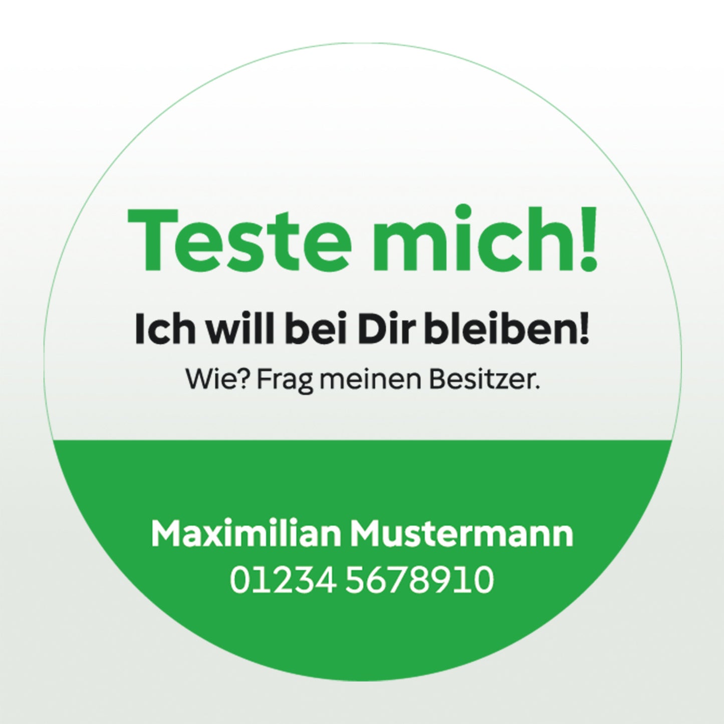 Aufkleber - Teste mich