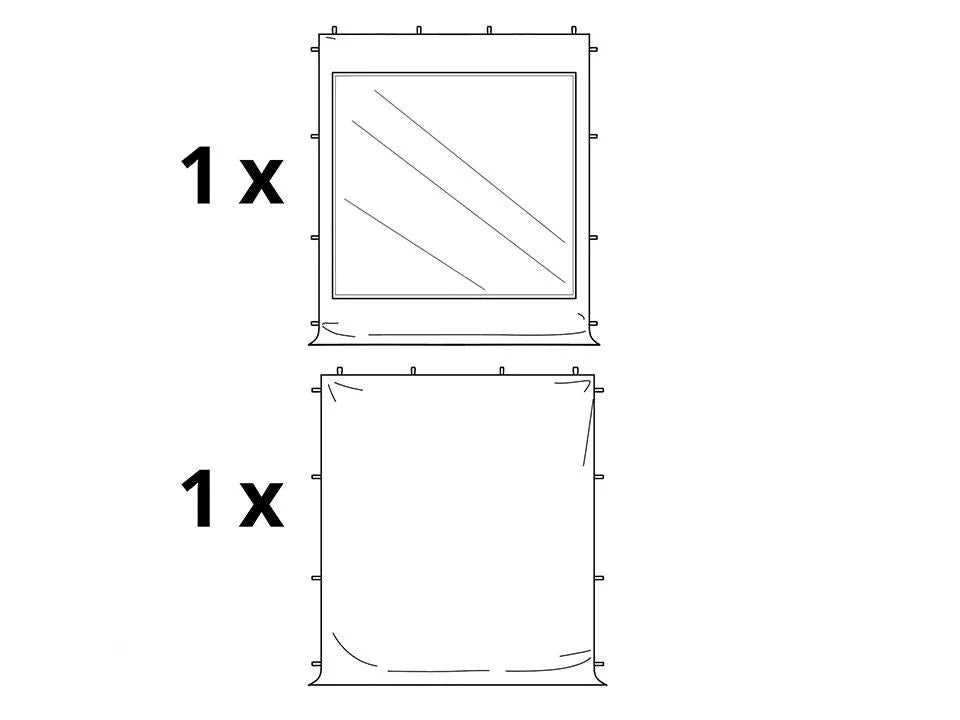 Pavillon Business 3x3m mit 2 Seitenwänden