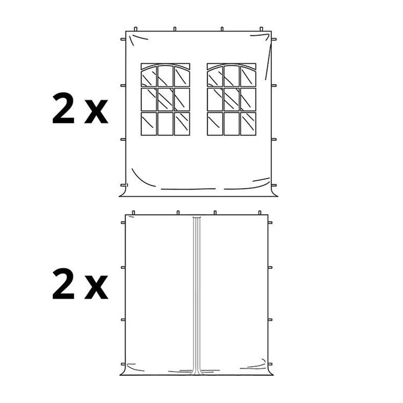Pavillon Budget 3x3m mit 4 Seitenwänden